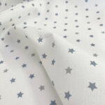 PACIFIC BLUE+DOVE GREY SHOOTING STARS LINEN