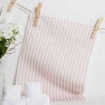 ROSE PINK CANDY STRIPE LINEN