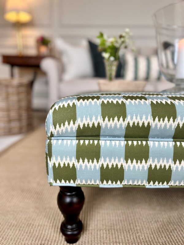 Monty Ottoman Blue/Green